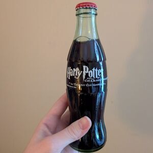Harry Potter and The Chamber of Secrets Coca Cola Un-opened Glass Bottle 1996